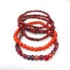 Mardi Gras Spot 7" Glass Bead Bracelets - Red (Dozen) Beads 1 Mardi Gras Spot 7" Glass Bead Bracelets - Red (Dozen) Beads