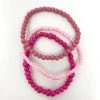 Mardi Gras Spot 7" Glass Bead Bracelets - Hot Pink And Light Pink (36 Pieces) Beads 2 Mardi Gras Spot 7" Glass Bead Bracelets - Hot Pink And Light Pink (36 Pieces) Beads