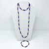 Mardi Gras Spot 27" Yellow And Blue Glass Bead Necklace And Bracelet Set (Each) Beads 2 Mardi Gras Spot 27" Yellow And Blue Glass Bead Necklace And Bracelet Set (Each) Beads