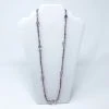 Mardi Gras Spot 27" Purple Glass Bead With Large Clear Beads Glass Necklace (Dozen)