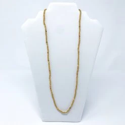 Mardi Gras Spot 27" Matte Golden Yellow Glass Bead Necklace (Dozen) Beads