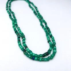 Mardi Gras Spot 27" Matte Green Glass Bead Necklace (Dozen) Beads
