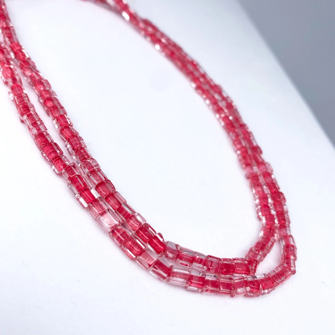 Mardi Gras Spot 27" Red Single Strand Glass Bead Necklace (Dozen) 4 Mardi Gras Spot 27" Red Single Strand Glass Bead Necklace (Dozen)