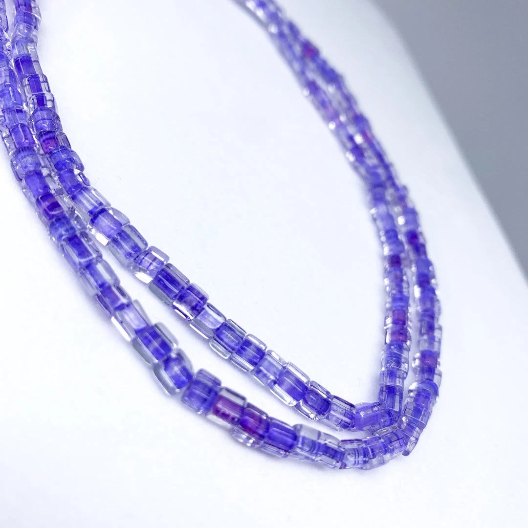 Mardi Gras Spot 27" Purple Single Strand Glass Bead Necklace (Dozen) 4 Mardi Gras Spot 27" Purple Single Strand Glass Bead Necklace (Dozen)