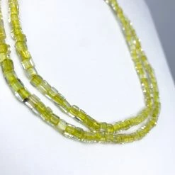 Mardi Gras Spot Beads 27" Yellow Single Strand Glass Bead Necklace (Dozen)