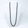 Mardi Gras Spot Beads 27" Black Square Glass Bead Necklace (Dozen)