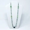 Mardi Gras Spot Beads 27" Blue And Green Glass Bead Necklace (Dozen) 2 Mardi Gras Spot Beads 27" Blue And Green Glass Bead Necklace (Dozen)