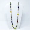 Mardi Gras Spot 27" Blue, Green, Red And Yellow Glass Bead Necklace (Dozen) Beads 2 Mardi Gras Spot 27" Blue, Green, Red And Yellow Glass Bead Necklace (Dozen) Beads