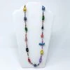 Mardi Gras Spot 27" Clay And Glass Multi Color Glass Bead Necklace (Dozen) Beads