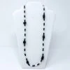 Mardi Gras Spot 27" Black & Clear Glass Bead Necklace (Dozen)