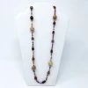 Mardi Gras Spot 27" Multi Glass And Round Wooden Bead Necklace (Dozen) Beads