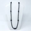 Mardi Gras Spot 27" Black Matte Glass Bead Necklace (Dozen) Beads 1 Mardi Gras Spot 27" Black Matte Glass Bead Necklace (Dozen) Beads