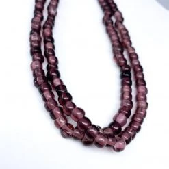 Mardi Gras Spot 27" Purple Round Glass Bead Necklace (Dozen) Beads 5 Mardi Gras Spot 27