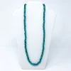 Mardi Gras Spot Beads 27" Teal Round Glass Bead Necklace (Dozen)