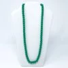 Mardi Gras Spot 27" Green With Specks Glass Bead Necklace (Dozen) Beads