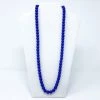 Mardi Gras Spot 27" Blue With Specks Glass Bead Necklace (Dozen)