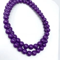 - No Manufacturer - 27" Purple With Specks Glass Bead Necklace (Dozen)