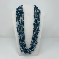 Plush Appeal, LLC 27" Turquoise White Glass Beads Necklace (Dozen)