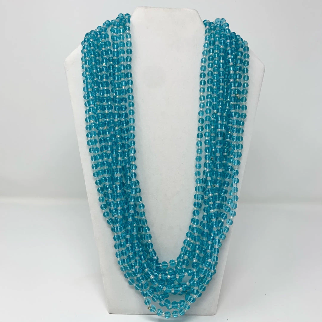 Plush Appeal, LLC 27" Turquoise Crystal Glass Beads Necklace (Dozen) 3 Plush Appeal, LLC 27" Turquoise Crystal Glass Beads Necklace (Dozen)