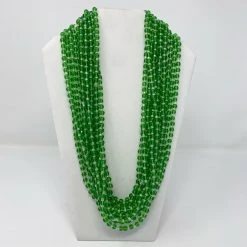 Plush Appeal, LLC 27" Green Crystal Glass Beads Necklace (Dozen)