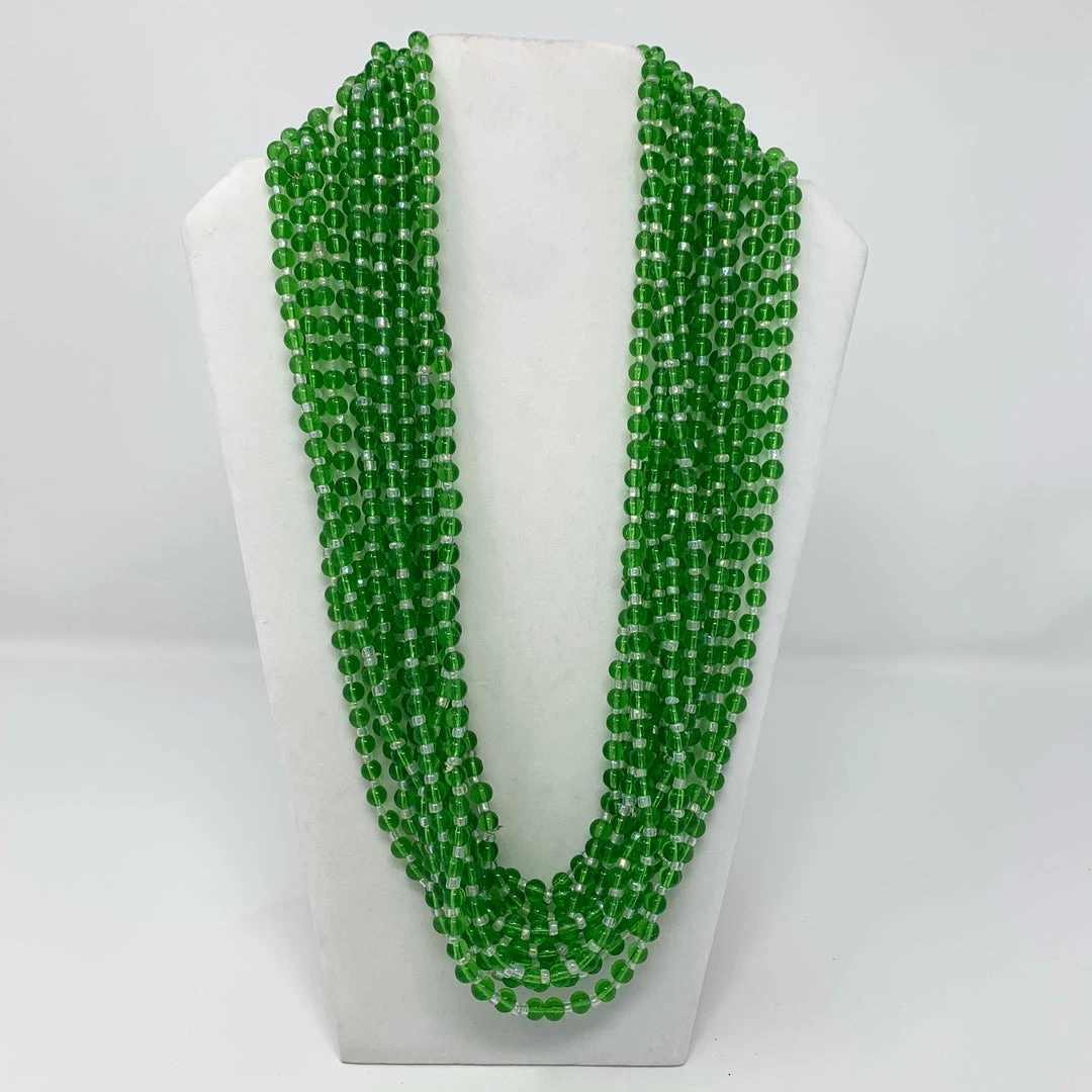 Plush Appeal, LLC 27" Green Crystal Glass Beads Necklace (Dozen) 3 Plush Appeal, LLC 27" Green Crystal Glass Beads Necklace (Dozen)