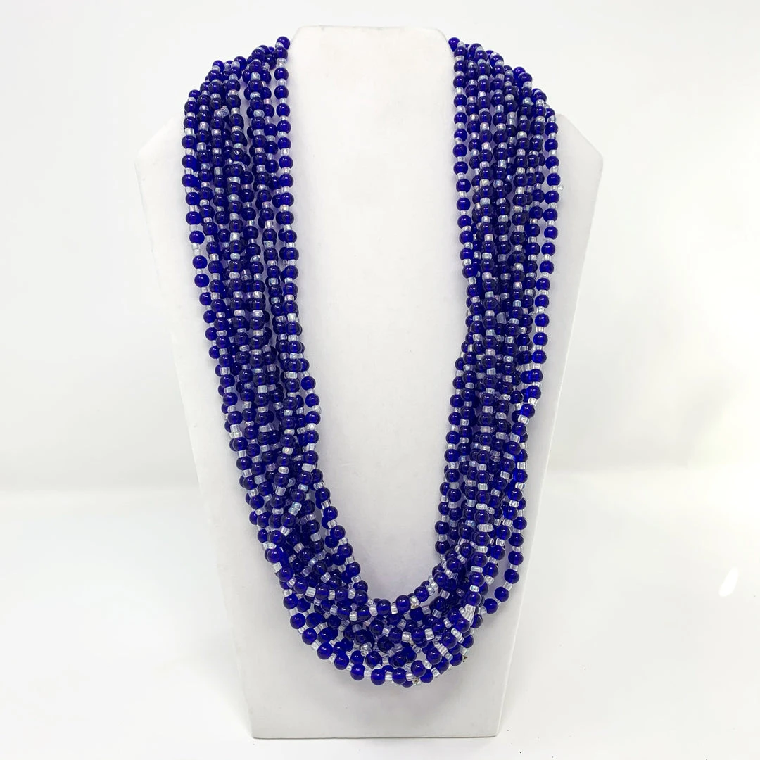 Plush Appeal, LLC 27" Blue Crystal Glass Beads Necklace (Dozen) 3 Plush Appeal, LLC 27" Blue Crystal Glass Beads Necklace (Dozen)