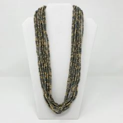 Plush Appeal, LLC 27" Green Gold Glass Beads Necklace (Dozen)