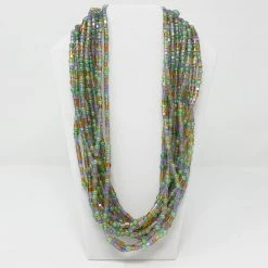 - No Manufacturer - 27" Multi Glass Beads Necklace (Dozen)