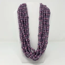 Plush Appeal, LLC 27" Purple Glass Beads Necklace (Dozen)