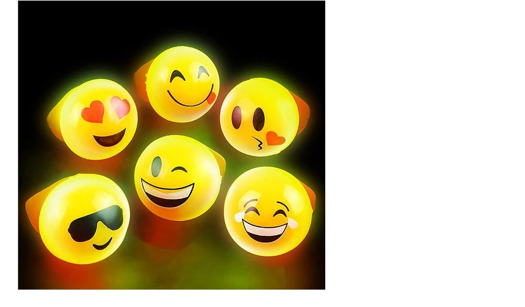 '- No Manufacturer - Light-Ups Flashing Emoji Rubber Ring 1" (6pc) 3 '- No Manufacturer - Light-Ups Flashing Emoji Rubber Ring 1" (6pc)