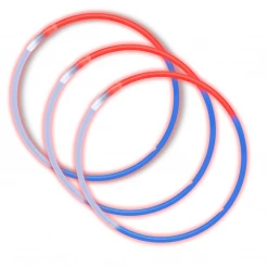 Mardi Gras Spot Light-Ups 22" Red, White And Blue Glow Necklace