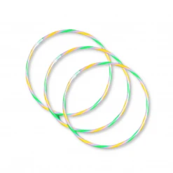 Mardi Gras Spot 22" Swizzle Purple, Green, And Yellow Glow Necklace