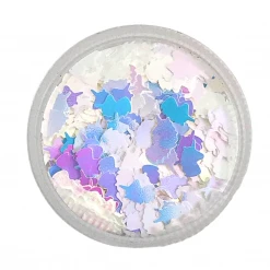 Mardi Gras Spot Party Supplies 1oz Glitter - Iridescent White Unicorn 5mm (Each)