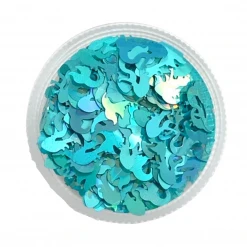 Mardi Gras Spot Party Supplies 1oz Glitter - Turquoise Mermaid 13mm (Each)