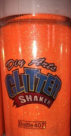 Mardi Gras Spot 8oz Glitter - Neon Orange (Each)