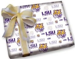 Sale Party Supplies LSU Gift Wrap 30" X 10'' (Each)
