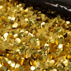 Mardi Gras Spot Embossed Gold & Black Petal Paper 30' X 3' (Roll)