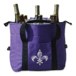 Sale Gifts & Apparel Great Grape Cooler With White Fleur De Lis (Each)
