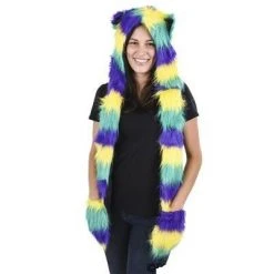 Sale 35" Mardi Gras Furry Scarf Hat (Each) Party Supplies