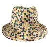 Mardi Gras Spot Purple, Green And Yellow Polka Dot Fedora Hat (Each) Party Supplies 2 Mardi Gras Spot Purple, Green And Yellow Polka Dot Fedora Hat (Each) Party Supplies