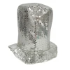 Sale Silver Sequin Top Hat (Each) Party Supplies