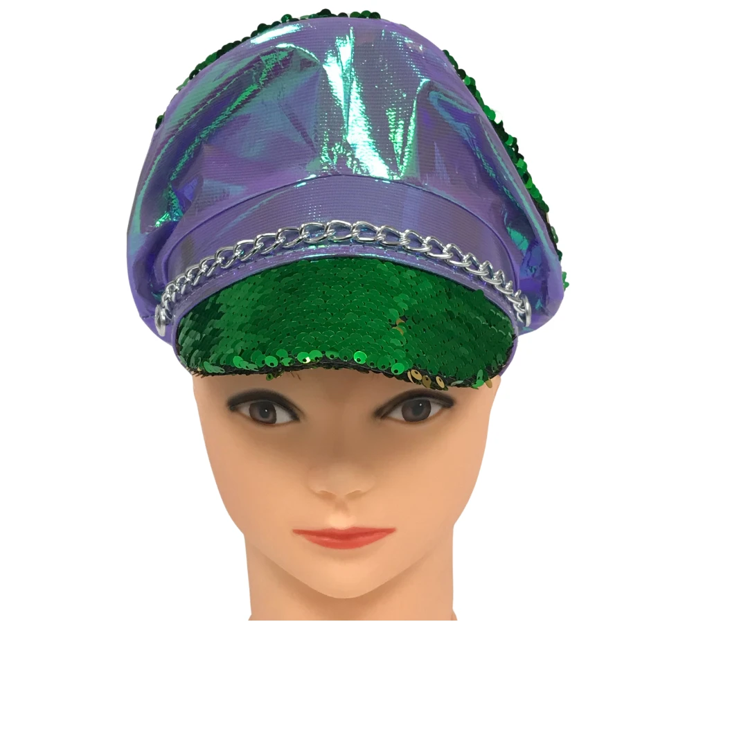 Sale Purple, Green And Gold Magic Sequin Hat (Each) Party Supplies 5 Sale Purple, Green And Gold Magic Sequin Hat (Each) Party Supplies