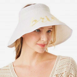 - No Manufacturer - Roll Up Foldable Visor Sun Hat - Bride (Each) Party Supplies