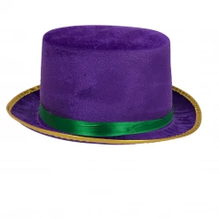 Plush Appeal, LLC Party Supplies Purple, Green And Gold Felt Top Hat (Each)