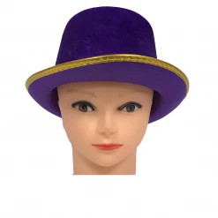 Plush Appeal, LLC Party Supplies Purple, Green And Gold Felt Top Hat (Each)
