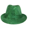 Mardi Gras Spot Green Sequin Fedora (Each) Party Supplies