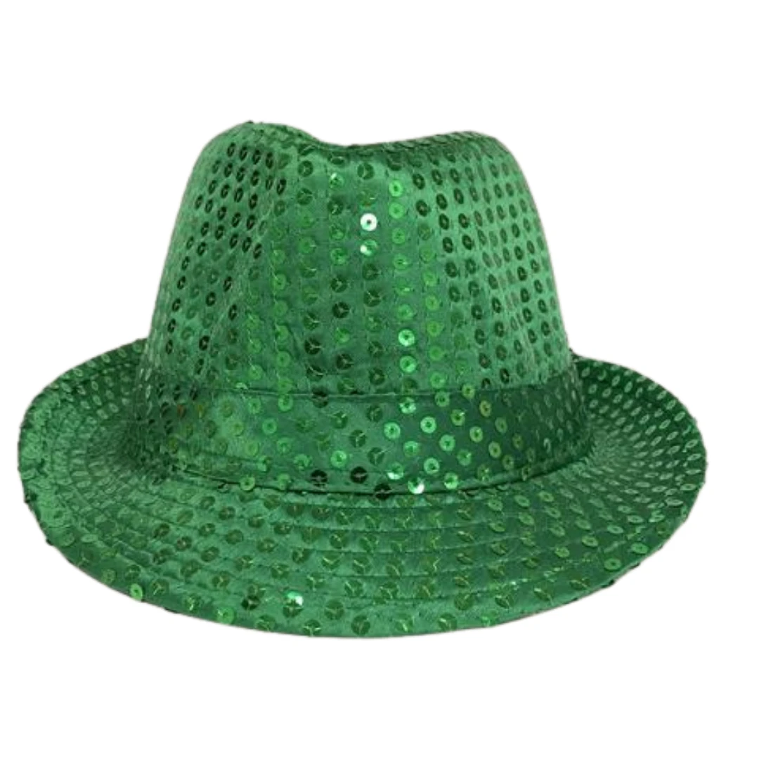 Mardi Gras Spot Green Sequin Fedora (Each) Party Supplies Mardi Gras Spot Green Sequin Fedora (Each) Party Supplies