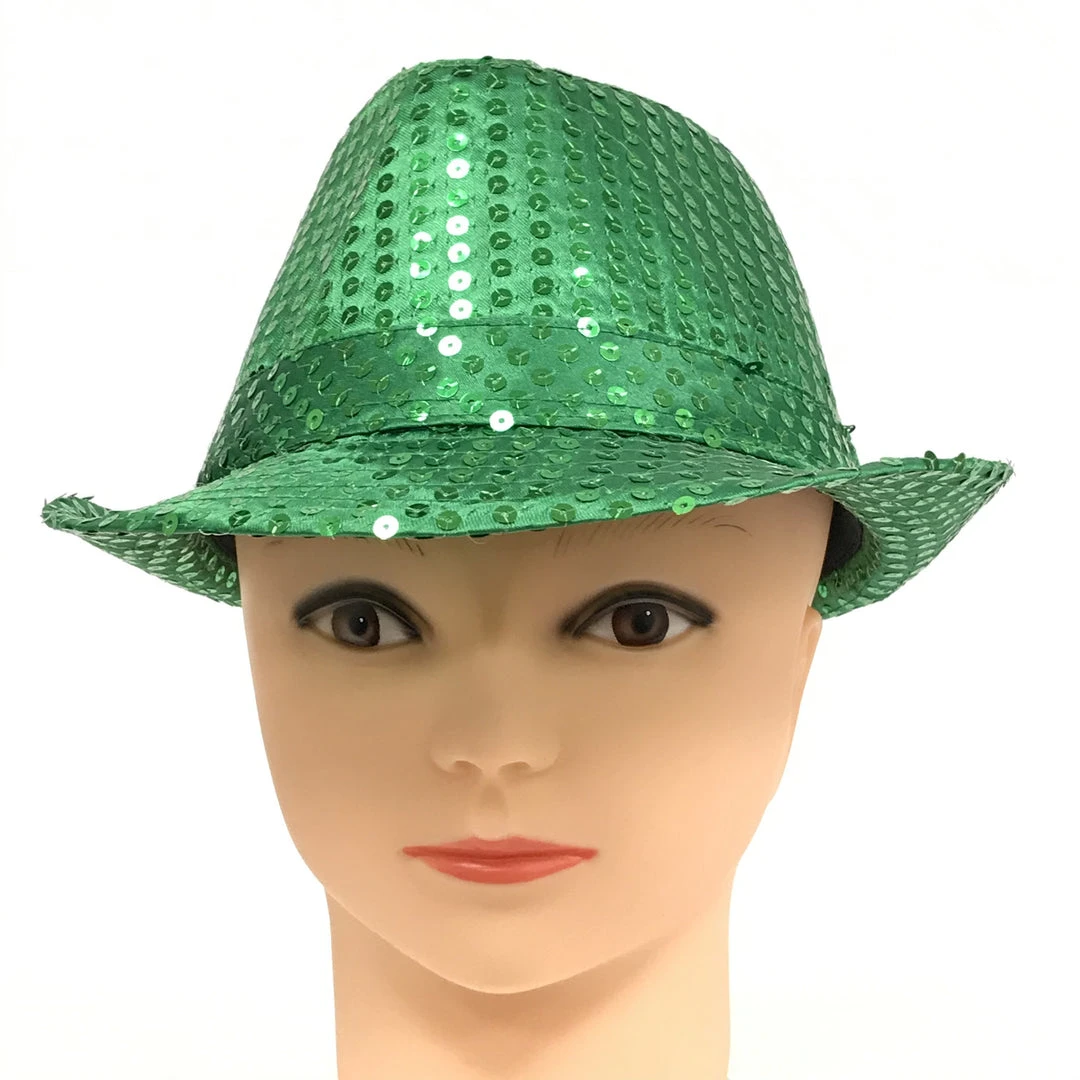 Mardi Gras Spot Green Sequin Fedora (Each) Party Supplies Mardi Gras Spot Green Sequin Fedora (Each) Party Supplies