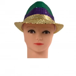 Mardi Gras Spot Party Supplies Purple, Green And Gold Sequin Fedora (Each) 7 Mardi Gras Spot Party Supplies Purple, Green And Gold Sequin Fedora (Each)