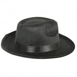 Mardi Gras Spot Black Felt Fedora (Each) Party Supplies